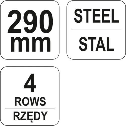 SZCZOTKA DRUCIANA, DRUT STALOWY 4 RZĘDY, KORPUS PLASTIKOWY