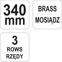 SZCZOTKA DRUCIANA 3-RZEDOWA MOSIADZ