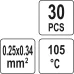 KOSZULKA TERMOKURCZLIWA Z CYNĄ, 025-0,34MM2, 30 SZT.