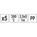 WKŁADY PP 2,5X5MM, 5X1M, 5 SZT