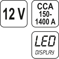 TESTER AKUMULATORÓW CYFROWY 12V