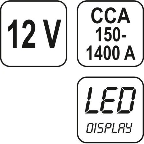 TESTER AKUMULATOROW CYFROWY 12V YATO