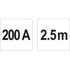 YATO YT-83151 — KABLE ROZRUCHOWE 200A 2,5M