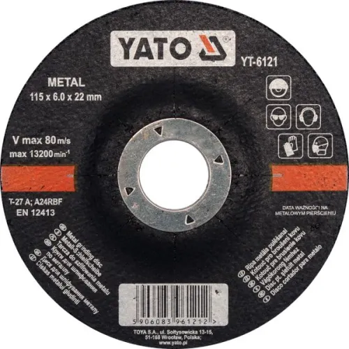 TARCZA DO SZLIFOWANIA METALU 115X6,0X22MM