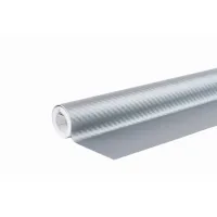 Folia karbonowa carbon 3D srebrna 30cm x 150cm AMIO-02600