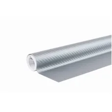AMIO 02600 — Folia karbonowa carbon 3D srebrna 30cm x 150cm AMIO-02600