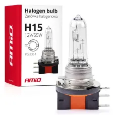 AMIO 01490 — Żarówka halogenowa H15 12V 55W AMIO-01490