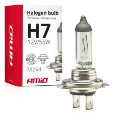AMIO 01156 — Żarówka halogenowa H7 12V 55W filtr UV (E8) AMIO-01156