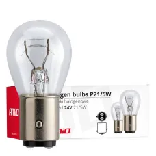 AMIO 01007 — Żarówki halogenowe P21/5W BAY15D 24V 21W/5W 10 szt. (E4) AMIO-01007
