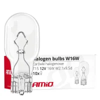 Żarówki halogenowe W16W T15 16W W2.1x9.5d 12V 10 szt. (E4) AMIO-02549