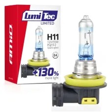 AMIO 02134 — Żarówka halogenowa H11 12V 55W LumiTec LIMITED +130% AMIO-02134