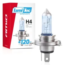 AMIO 02137 — Żarówka halogenowa H4 12V 60/55W LumiTec Super White +120% AMIO-02137