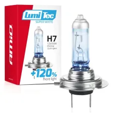 AMIO 02138 — Żarówka halogenowa H7 12V 55W LumiTec Super White +120% AMIO-02138