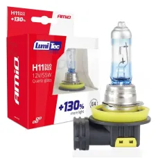 AMIO 02105 — Żarówki halogenowe H11 12V 55W LumiTec LIMITED +130% DUO AMIO-02105
