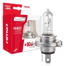 AMIO 01402 — Żarówki halogenowe H4 12V 60/55W LumiTec SILVER +100% DUO AMIO-01402