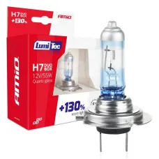 AMIO 01406 — Żarówki halogenowe H7 12V 55W LumiTec LIMITED +130% DUO AMIO-01406