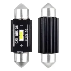 AMIO 02442 — Żarówki LED CANBUS 1860 1SMD UltraBright Festoon C5W C10W C3W 36mm White 12V 24V...