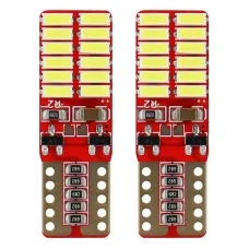 AMIO 01287 — Żarówki LED CANBUS 24SMD 4014 T10e W5W White 12V 24V AMIO-01287