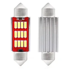 AMIO 01289 — Żarówki LED CANBUS 4014 12SMD Festoon C5W C10W C3W 36mm White 12V 24V AMIO-01289