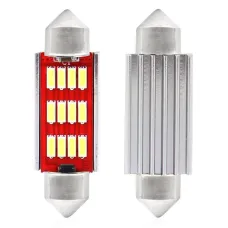 AMIO 01291 — Żarówki LED CANBUS 4014 12SMD Festoon C5W C10W C3W 41mm White 12V 24V AMIO-01291