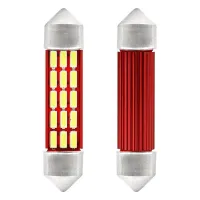Żarówki LED CANBUS 4014 20SMD Festoon C5W C10W C3W 41mm White 12V 24V AMIO-01634