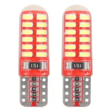 AMIO 01444 — Żarówki LED CANBUS 24SMD 3014 T10e W5W SILCA White 12V AMIO-01444