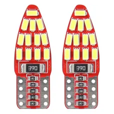 AMIO 01285 — Żarówki LED CANBUS 24SMD 3014 T10e W5W boczne White 12V AMIO-01285
