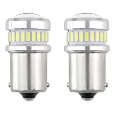 AMIO 02448 — Żarówki LED CANBUS 3014 24SMD + 3030 6SMD BA15S P21W R10W R5W White 12V 24V AMIO...