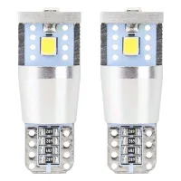 Żarówki LED CANBUS 3SMD 2835 T10e W5W  ALU White 12V 24V AMIO-01637