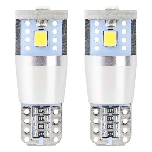 Żarówki LED CANBUS 3SMD 2835 T10e W5W  ALU White 12V 24V AMIO-01637