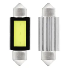 AMIO 01640 — Żarówki LED CANBUS COB3 Festoon C5W C10W C3W 39mm White 12V AMIO-01640