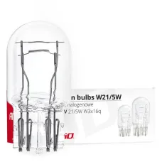 AMIO 02552 — Żarówki halogenowe T20 W21/5W W3x16d 10 szt. AMIO-02552