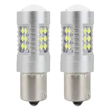 AMIO 01445 — Żarówki LED CANBUS 3030 24SMD BA15S P21W White 12V 24V AMIO-01445