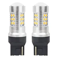 Żarówki LED CANBUS 3030 24SMD T20 WY21W Pomarańczowa Amber 12V 24V AMIO-02393