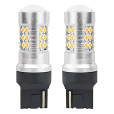 AMIO 02393 — Żarówki LED CANBUS 3030 24SMD T20 WY21W Pomarańczowa Amber 12V 24V AMIO-02393