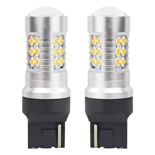 Żarówki LED CANBUS 3030 24SMD T20 WY21W Pomarańczowa Amber 12V 24V AMIO-02393
