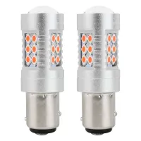 Żarówki LED CANBUS 3030 24SMD 1157 BAY15D PR21/5W Czerwone 12V 24V AMIO-02579