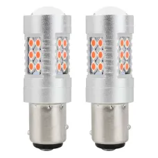 AMIO 02579 — Żarówki LED CANBUS 3030 24SMD 1157 BAY15D PR21/5W Czerwone 12V 24V AMIO-02579