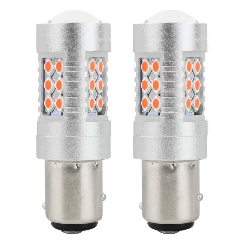 Żarówki LED CANBUS 3030 24SMD 1157 BAY15D PR21/5W Czerwone 12V 24V AMIO-02579
