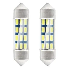 AMIO 01090 — Żarówki LED STANDARD 3014 12SMD Festoon C5W C10W C3W 36mm White 12V