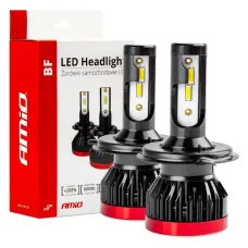 AMIO 02241 — Żarówki samochodowe LED seria BF H4/H19 6000K Canbus AMIO-02241
