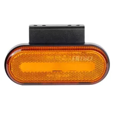 AMIO 02374 — Lampa obrysowa LED OM-01-O owalna pomarańczowa AMIO-02374