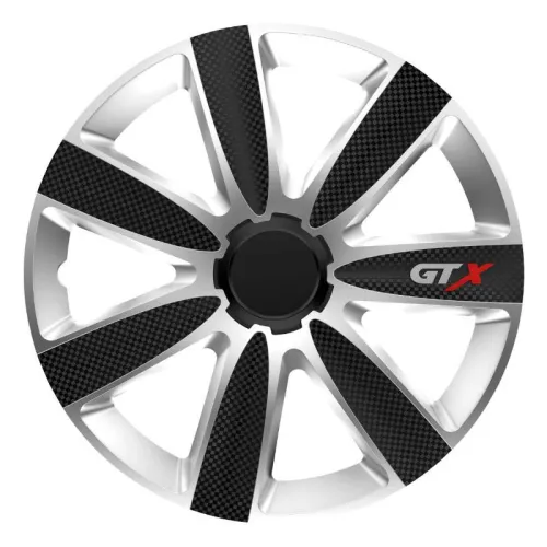 Kołpak samochodowy carbon czarno srebrny GTX 15