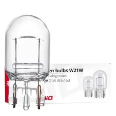 AMIO 02551 — Żarówki halogenowe T20 W21W W3x16d 12V 10 szt. AMIO-02551