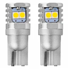 AMIO 02801 — Żarówki LED CANBUS 3030 6SMD T10 W5W W10W White 12V 24V AMIO-02801