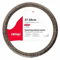 Pokrowiec nakładka na kierownicę samochodową M 37-39cm SWC-37-M AMIO-02810