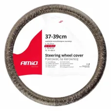 AMIO 02810 — Pokrowiec nakładka na kierownicę samochodową M 37-39cm SWC-37-M AMIO-02810