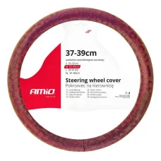 AMIO 02806 — Pokrowiec nakładka na kierownicę samochodową M 37-39cm SWC-33-M AMIO-02806
