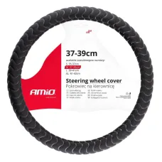 AMIO 02805 — Pokrowiec nakładka na kierownicę samochodową M 37-39cm SWC-32-M AMIO-02805