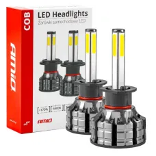 AMIO 02842 — Żarówki samochodowe LED seria COB H1 6500K AMIO-02842